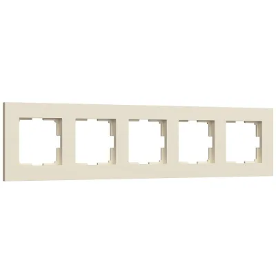 Рамка Werkel Slab пятиместная айвори софт (a067787)