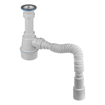 Сифон для кухни MasterProf 1.1/2" х 40 (вып.с нерж.реш.),с г. т. 40 х 32/40/50 ИС.110728