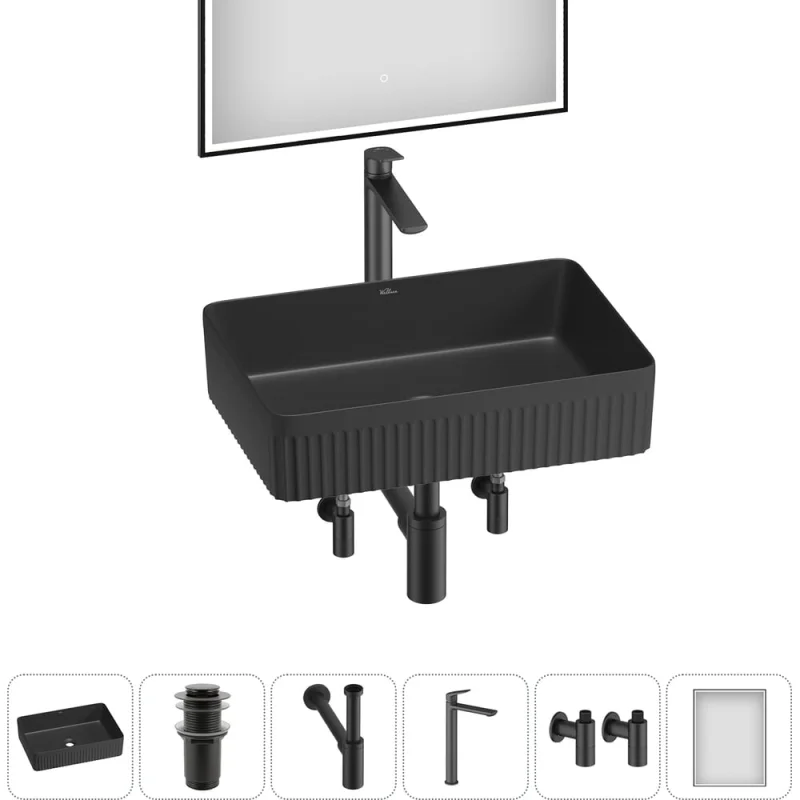 Набор Wellsee 6 в 1 Festive Fox 2.0 накладная раковина 50x36 см 20218076R
