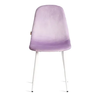 Стул Tetchair 4 шт BREEZE mod. JSC-58 Велюр/металл, 44x53x86 см, Lavender лавандовый HLR26, белый 21208