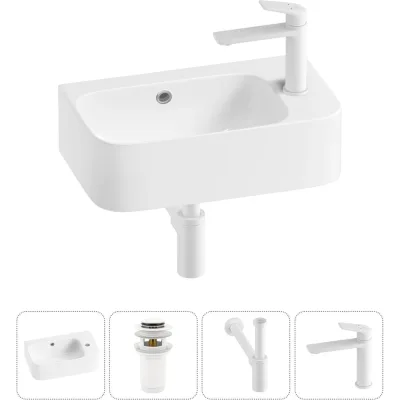 Комплект Wellsee 4 в 1 Lavinia Boho Bathroom Sink накладная/подвесная раковина 45x27 см 20216508R