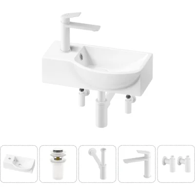 Комплект 5 в 1 Lavinia Boho Bathroom Sink накладная/подвесная раковина 40x23 см 20216036R