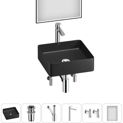 Набор Wellsee 6 в 1 FreeDom 2.0 накладная раковина 36x36 см 20217873R