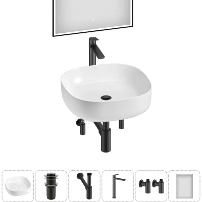 Набор Wellsee 6 в 1 Belle Spa 3.0 накладная раковина 45x45 см 20218504R