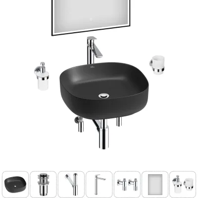 Набор Wellsee 7 в 1 Belle Spa 3.0 накладная раковина 45x45 см 20218514R