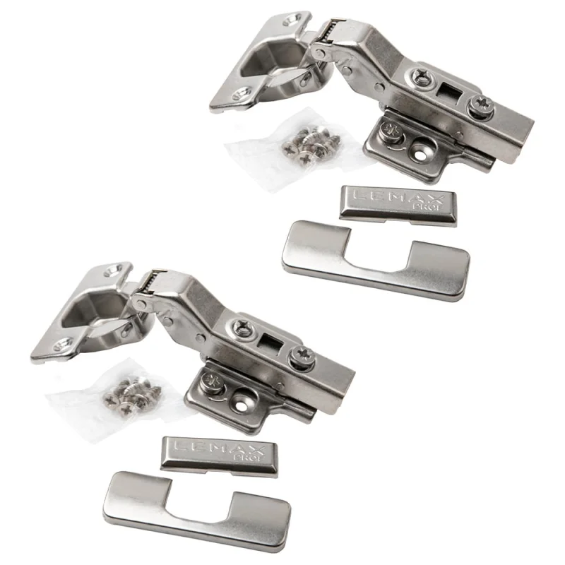 Петля мебельная Clip-on 3D с доводчиком 30° никель 2 шт. Lemax PROF 2pcs-M340-30
