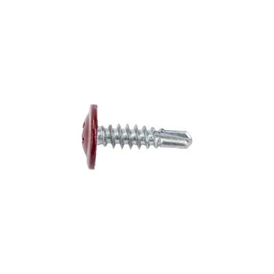 Саморез крепежная техника прессшайба, красное вино, 4,2x16 ral 3005, сверло, 50 шт. 10682