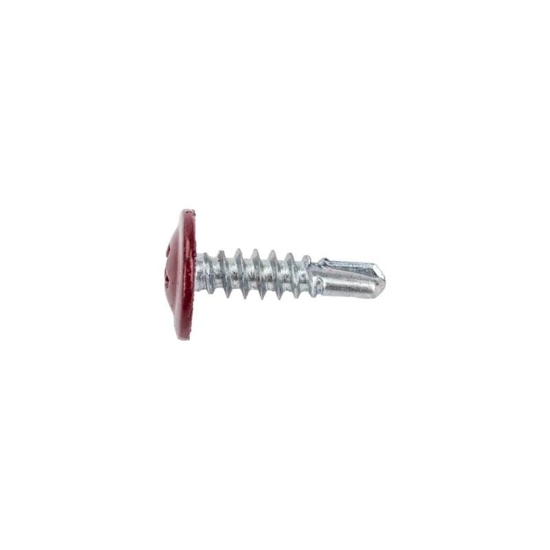 Саморез крепежная техника прессшайба, красное вино, 4,2x16 ral 3005, сверло, 50 шт. 10682