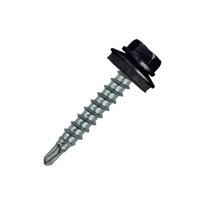 Кровельный саморез Rizzel 4,8x70 RAL 9005, сверло №1, 100 шт. 00000340499