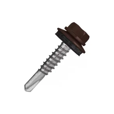 Кровельный саморез Rizzel 5,5x19 RAL 8017, сверло №3, 250 шт. 00000317084