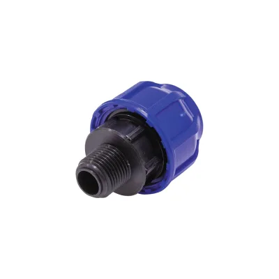 Компрессионная муфта TEBO ПНД нар. резьба 32x1/2" T-ПНД.М.5.32-12.CN