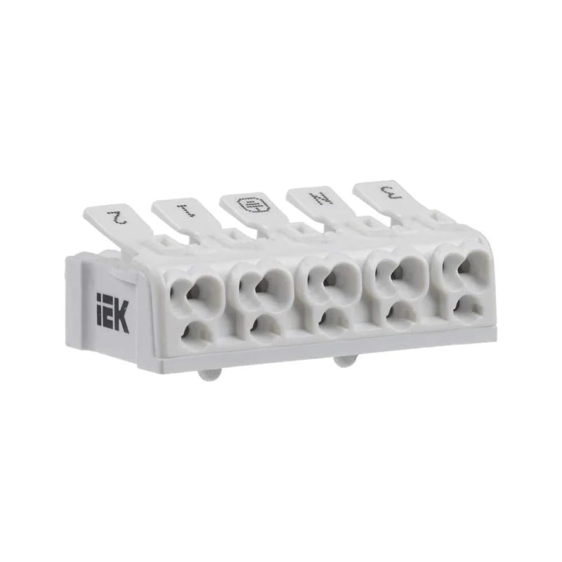 Клемма пружинная соединительная IEK КСПн5-3L+N+PE, 100шт UKZ-B06-5P-F1-E0-10