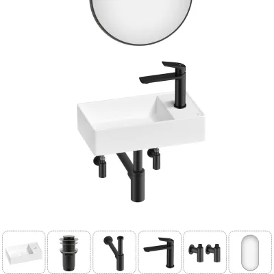 Мини-раковина для ванной комнаты или туалета Wellsee WC Area в наборе 6 в 1 20218112R