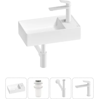 Мини-раковина для ванной комнаты или туалета Wellsee WC Area в наборе 4 в 1 20213637R