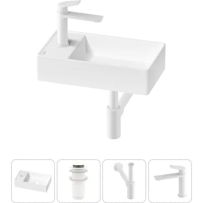Мини-раковина для ванной комнаты или туалета Wellsee WC Area в наборе 4 в 1 20213821R