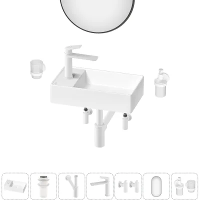 Мини-раковина для ванной комнаты или туалета Wellsee WC Area в наборе 7 в 1 20218134R