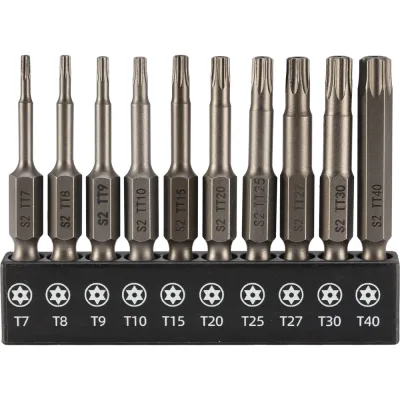 Набор бит SGS TORX с отверстием S2 50мм 10шт 6350-10TTC SGS6350-10TTC