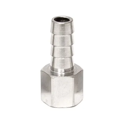 Резьбовой штуцер ёлочка PI TOOLS SH-E10-1/4F под шланг D10. Арт. 7754