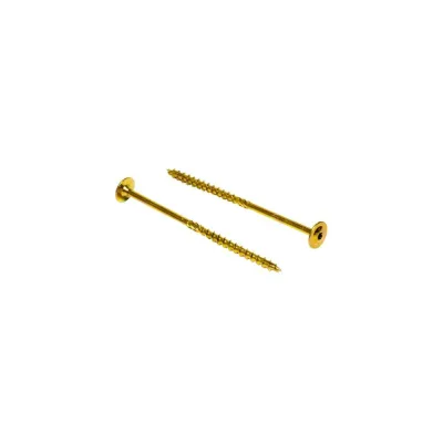 Конструкционный саморез по дереву HIMTEX желтый тарельчатая голова NORM Torx 40 8x320 (50 шт.) fix 08320Whc
