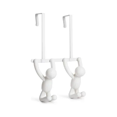 Надверная вешалка Umbra Buddy, 21,6 см, белая, 2 крючка 1004260-660