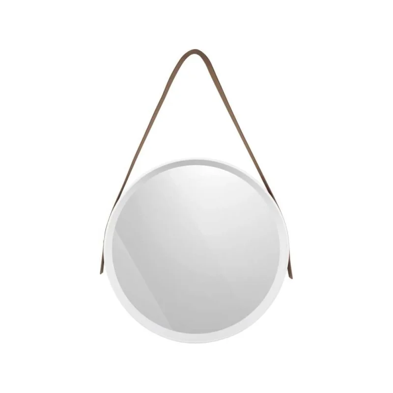 Зеркало настенное на ремне Вещицы Манхэттен, D395, белый Fancy96