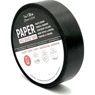 Клейкая лента бумажная DGTAPE Masking Tape Professional черная 25мм х 23м MTP2523B