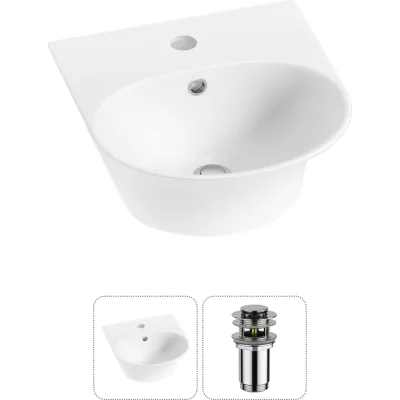 Комплект 2 в 1 Wellsee Lavinia Boho Bathroom Sink накладная/подвесная раковина 34x36 см 20216637R