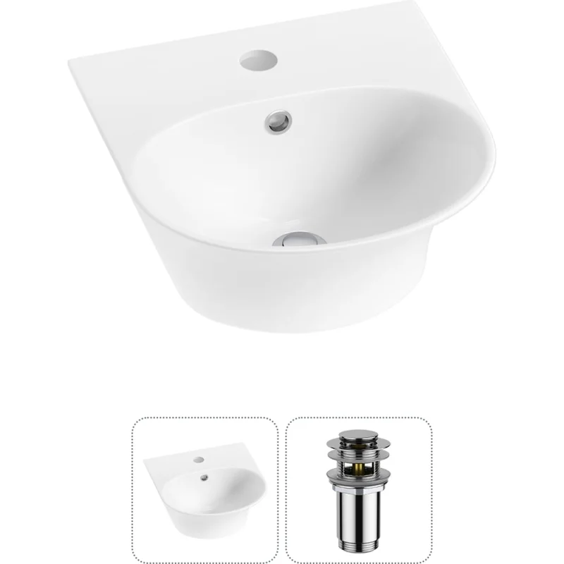Комплект 2 в 1 Wellsee Lavinia Boho Bathroom Sink накладная/подвесная раковина 34x36 см 20216637R