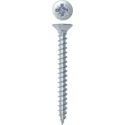 Универсальный саморез Rizzel Pz 4,0x40 белый цинк 6000 шт 00-00464384