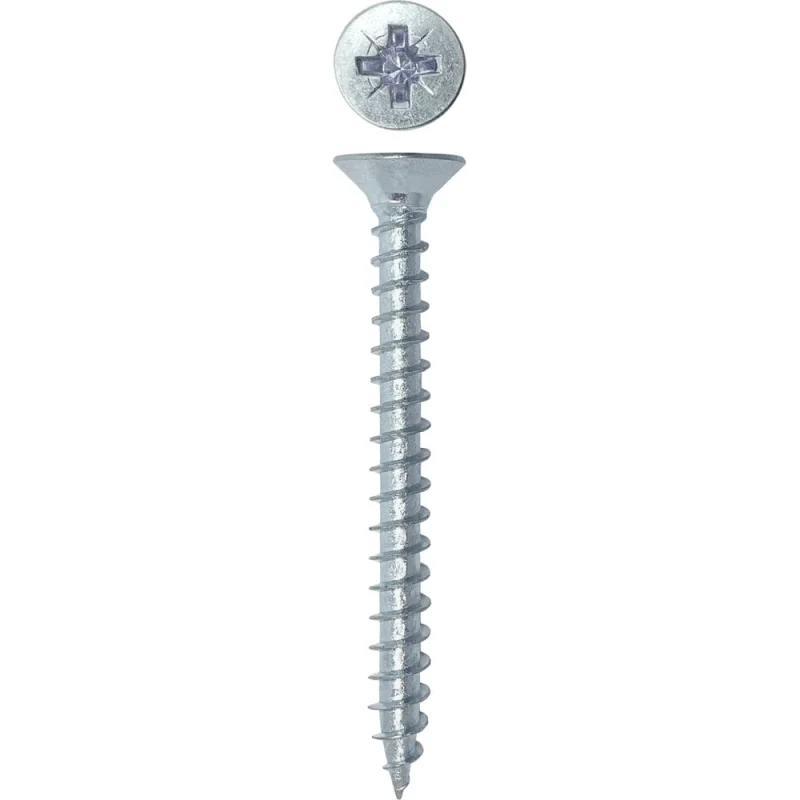 Универсальный саморез Rizzel Pz 4,0x40 белый цинк 6000 шт 00-00464384