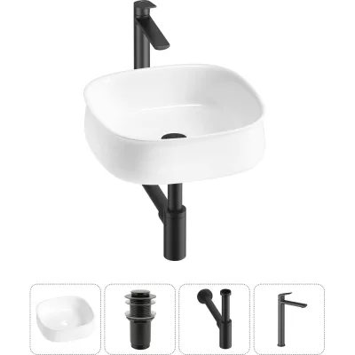 Комплект 4 в 1 Lavinia Boho Bathroom Sink накладная раковина 42x42 см состоит из 3331108 20215453R