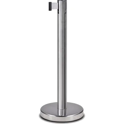 Стойка ограждения RUSBARRIER с лентой 5 м BSLN-227625 grey