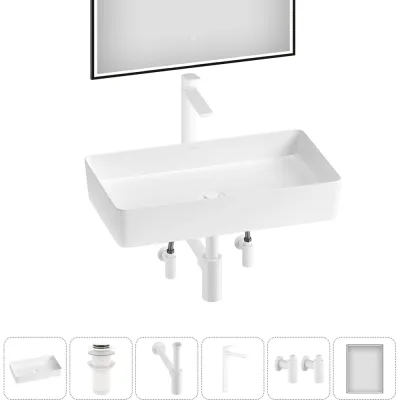 Набор Wellsee 6 в 1 FreeDom 2.0 накладная раковина 60x34 см 3230050 20217934R