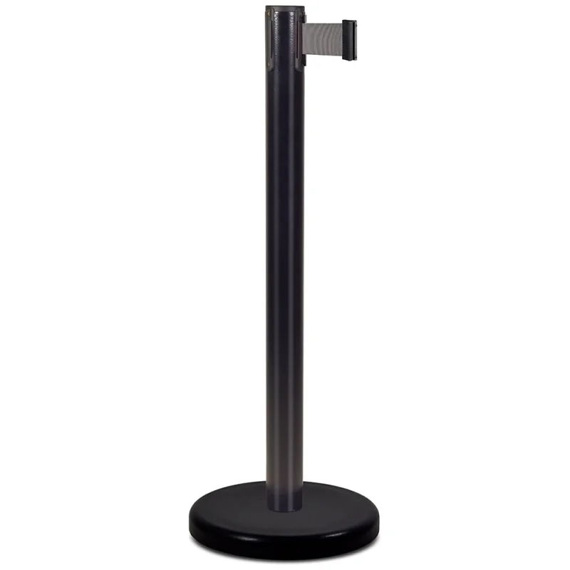 Стойка ограждения RUSBARRIER с лентой 3 м BSLN-X86333 BLACK grey