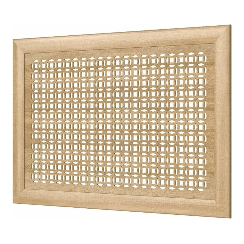 Декоративный экран для радиаторов и батарей Cosca Decor Модерн 600x900 мм, дуб сонома, сусанна, с рамкой СПБ072548