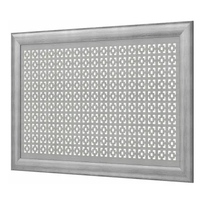 Декоративный экран для радиаторов и батарей Cosca Decor Модерн 600x900 мм, дуб серый, дамаско, с рамкой СПБ072576