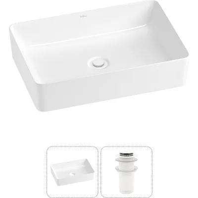 Набор Wellsee 2 в 1 FreeDom 2.0 накладная раковина 50x34 см 20214442R