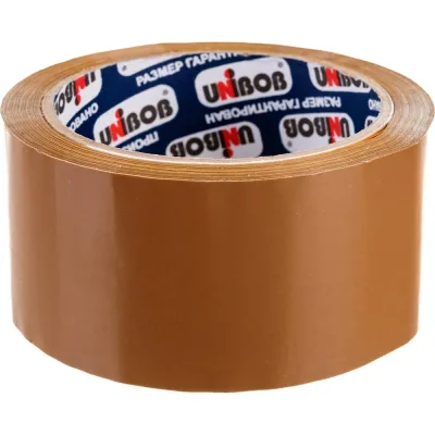 Упаковочная клейкая лента UNIBOB коричневая 48 мм х 66 м 134837