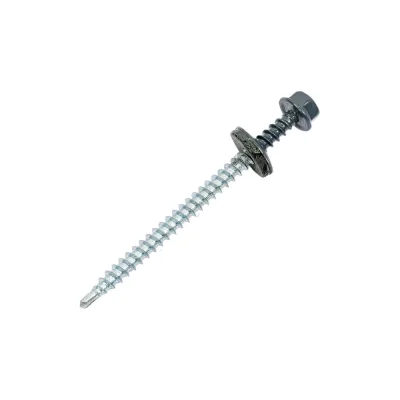 Кровельный саморез КРЕП-КОМП 4,8x70, RAL7024, серый графит, 100 шт. ск707024кф