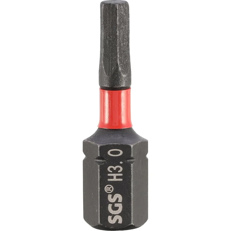 Бита SGS ударная шестигранная HEX 3.0, 25мм Impact S2 1шт 6325-H3.0-IB