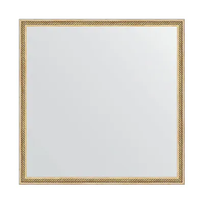 Зеркало EVOFORM в багетной раме - витое золото 28 mm (68x68 cm) 0657