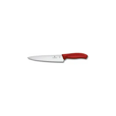 Разделочный нож Victorinox лезвие 19 см прямое, красный 6.8001.19B