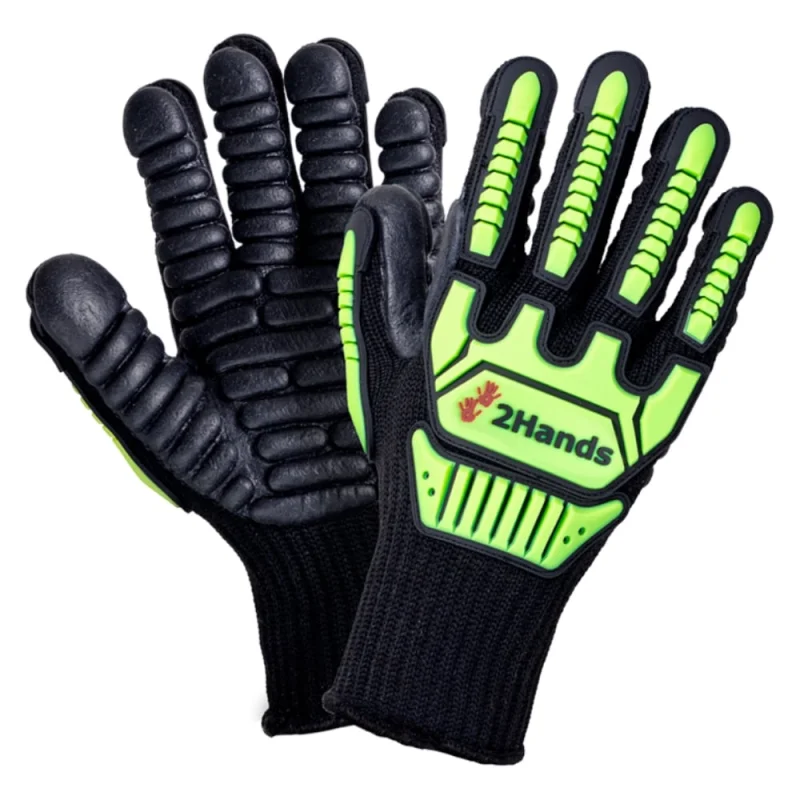 Перчатки 2Hands 5301 р-р 9, полиэстер 7G/ латексное антивибрационное покрытие, защита от удара TPR 5301- 9