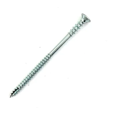 Шуруп дистанционный юстировочный 6x60 мм потайная головка TORX белый цинк (200 шт.) Rusconnect WDS 06060 390606