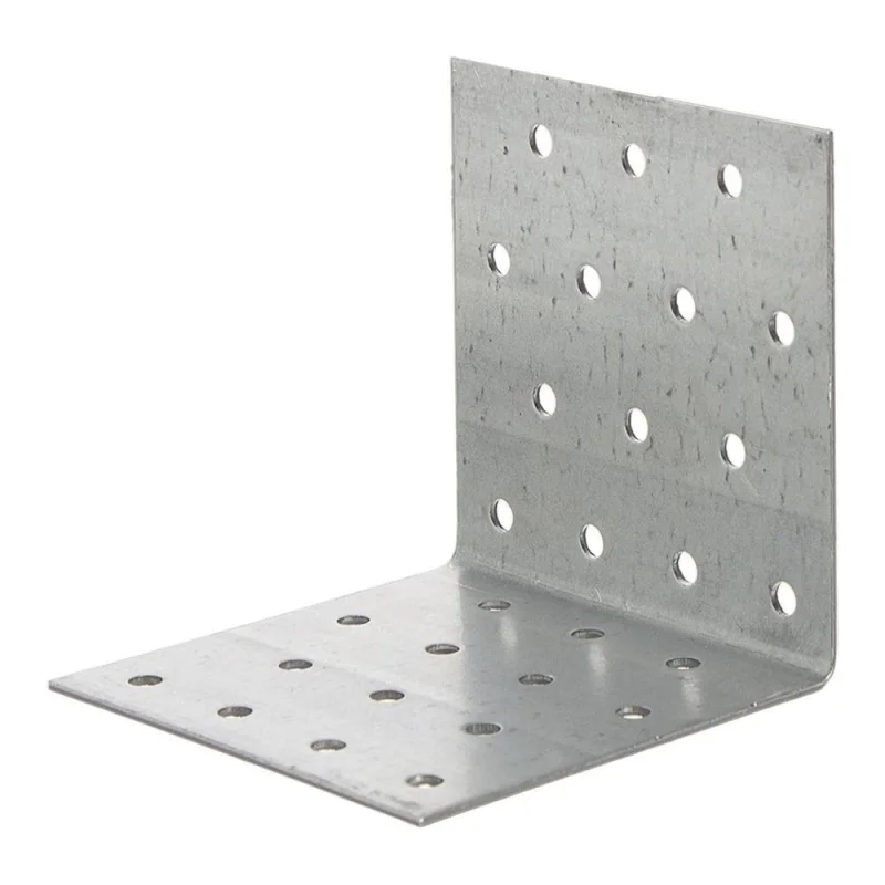 Угловая перфорированная пластитна ЦКИ 90x90x65x2, цинк, 5 шт. 2509