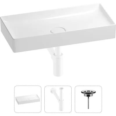 Раковина для ванной Wellsee Pure BY в наборе 3в1 201001255