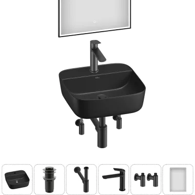 Набор Wellsee 6 в 1 Preen накладная раковина 40x40 см 20218328R