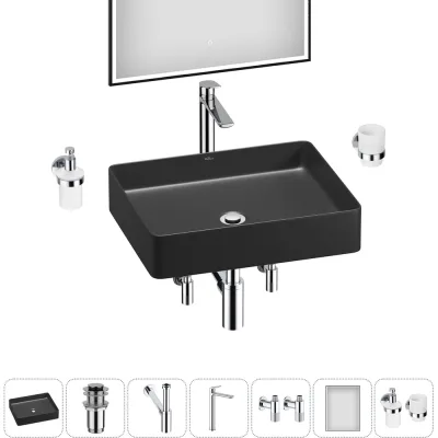 Набор Wellsee 7 в 1 FreeDom 2.0 накладная раковина 51x40 см 20217926R