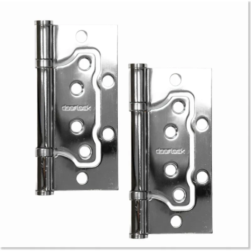 Петля карточная без врезки Doorlock H100/76/2BB CP полированный хром, 100x76x2,5мм, 2 шт 77021