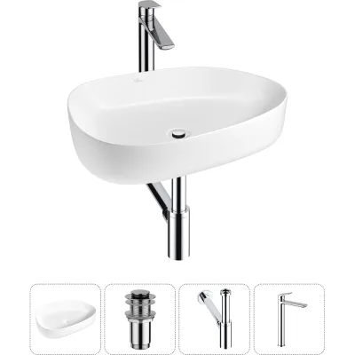 Набор Wellsee 4 в 1 Belle Spa 3.0 накладная раковина 55x40 см 20212725R